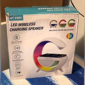 LED Wireless Charging Speaker with Color Selections